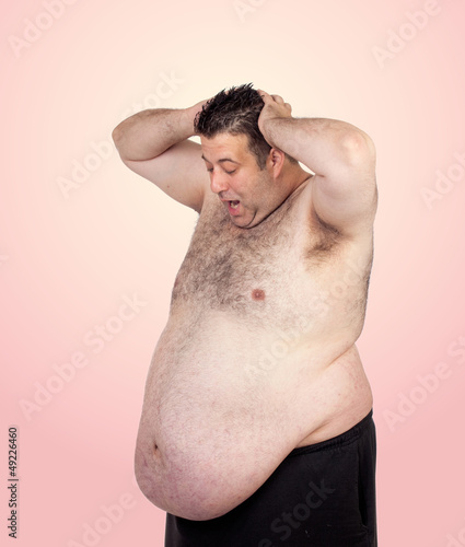 Photo: Surprised fat man Surprised fat man