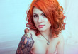 Sensual redhead woman