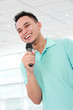 Photo: man talking with microphone man talking with microphone