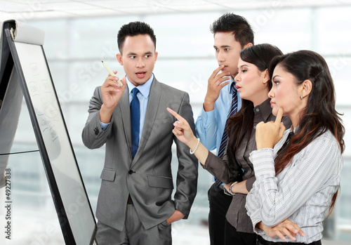 Photo: business discussion in the office business discussion in the office