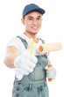 painter worker showing thumb up