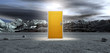 Barren Lanscape With Closed Yellow Door