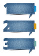 Presentations Jeans texture background, with letters numbers