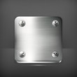 Vector: Metal plate with screws Metal plate with screws