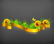 Vector: Ribbon in the grass Ribbon in the grass
