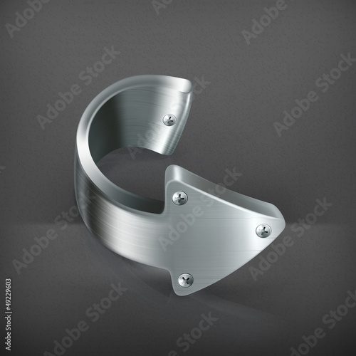 Vector: Metallic arrow Metallic arrow