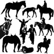 Vector: horses animals equestrian sport isolated horses animals equestrian sport isolated