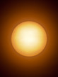 The Sun as seen through a telescope.