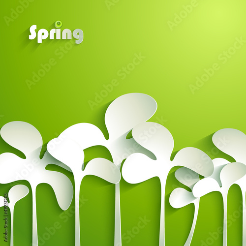 Vector: Abstract paper leaves Abstract paper leaves