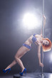 Foto: Young sexy pole dance woman. Young sexy pole dance woman.