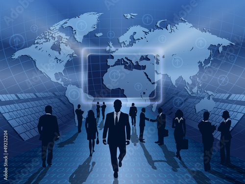 Vector: blue business online blue business online