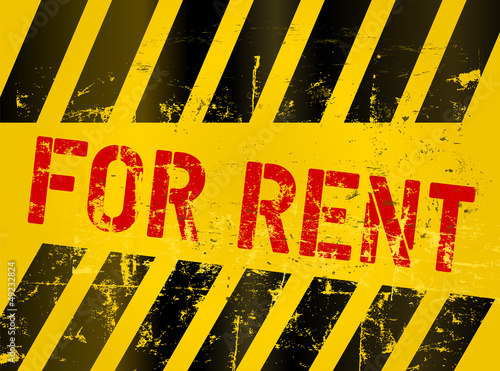 Vector: For rent sign, industrial grungy style,vector illustration For rent sign, industrial grungy style,vector illustration