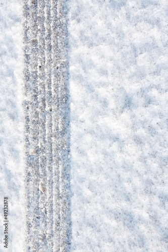 Photo: Tyre tread in the snow Tyre tread in the snow