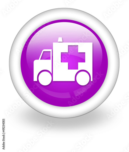 Illustration: Violet Icon "Ambulance" Violet Icon "Ambulance"
