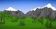 3D Minimalistic Lowpoly Landscape