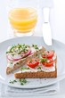 Foto: Toast mit Frischkäse mit Gemüse Toast mit Frischkäse mit Gemüse