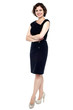 Photo: Young caucasian lady in black dress Young caucasian lady in black dress