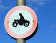 Prohibition sign on the beach