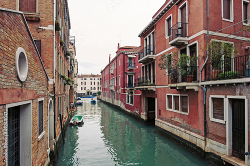 Photo: Typical canal of Venice, Italy. Typical canal of Venice, Italy.