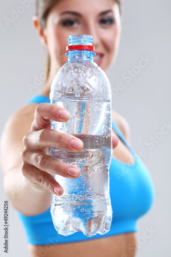 Photo: Water in a fitness bottle Water in a fitness bottle