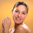 Caucasian woman with natural make-up