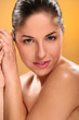 Caucasian woman with natural make-up
