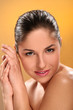 Caucasian woman with natural make-up