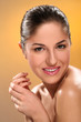 Caucasian woman with natural make-up