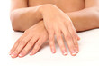 Closeup image of hands in SPA