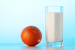 Orange und Milchglas