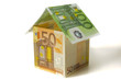 Foto: Haus aus Euro Geld Haus aus Euro Geld