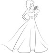 bride with bouquet