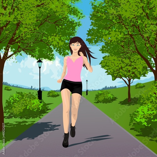 Vector: Running girl Running girl