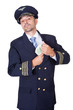 Portrait Of Happy Pilot Holding Euros
