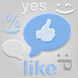Like group symbols over gray