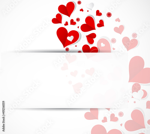 Vector: Happy valentine day background with love hearts banner Happy valentine day background with love hearts banner