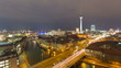 Berlin Skyline City with Car Traffic Timelapse in Full HD