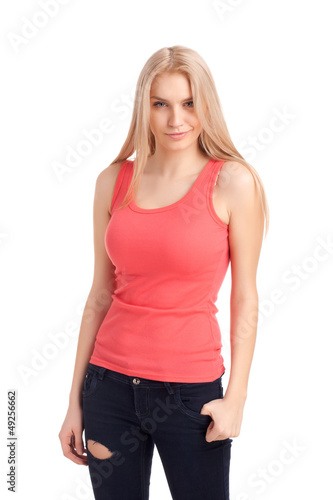 Photo: Portrait of blond teenage Portrait of blond teenage