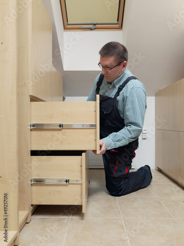 Photo: Walk-in closet furniture assembling Walk-in closet furniture assembling