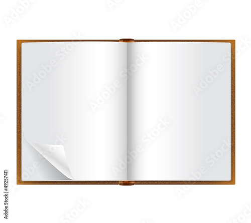 Vector: open book with blank pages open book with blank pages