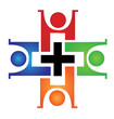 Medical teamwork logo
