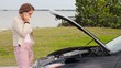 Woman with car trouble  dolly left 5