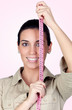 Beautiful girl with tape measure