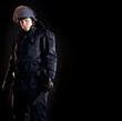 Law Enforcer Ready for Crowd Control