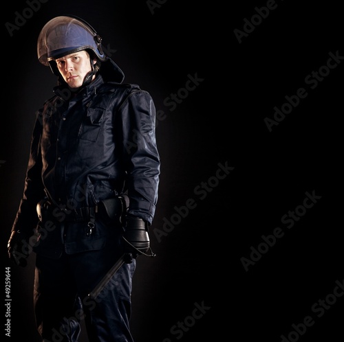 Photo: Law Enforcer Ready for Crowd Control Law Enforcer Ready for Crowd Control