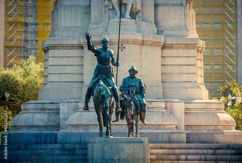 Photo: Miguel de Cervantes monument in Madrid Miguel de Cervantes monument in Madrid