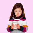 Photo: Pretty girl with a milk glass Pretty girl with a milk glass
