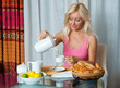 woman at breakfast