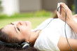 Listening to the music