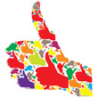 Hand signal on white. vector illustration. EPS 10.
